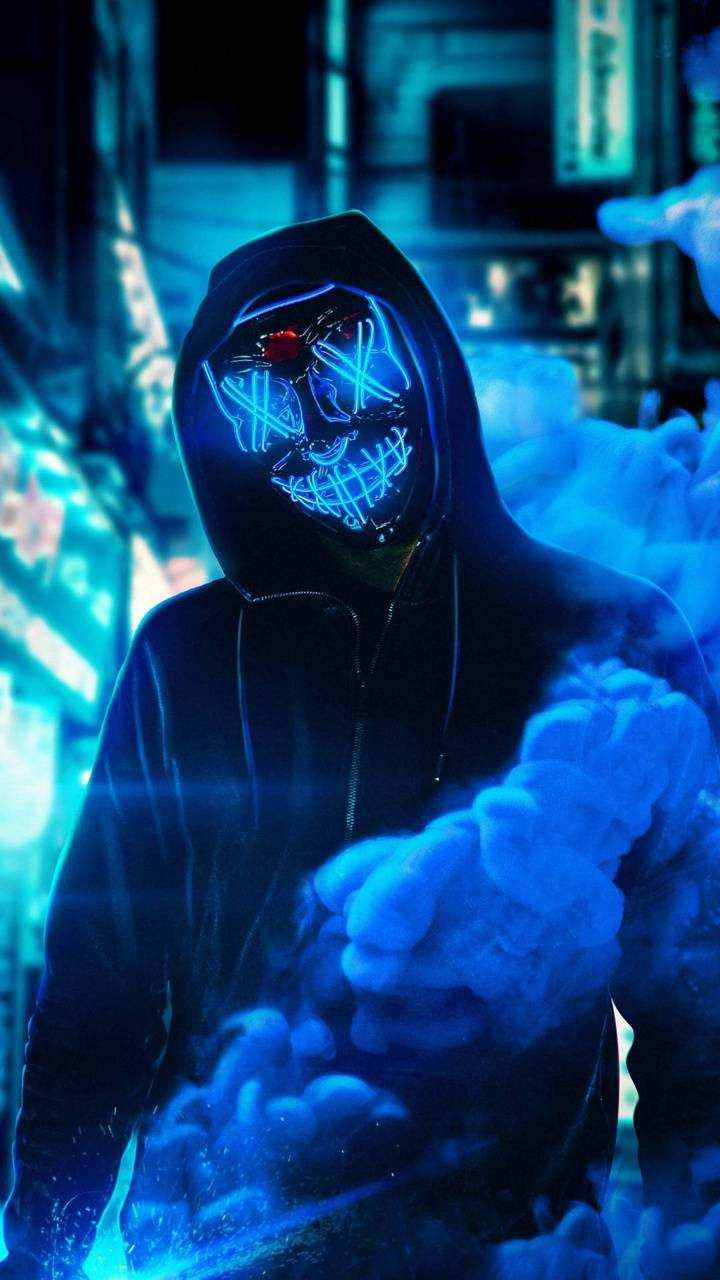 Crip Masked Gang Member Wallpaper