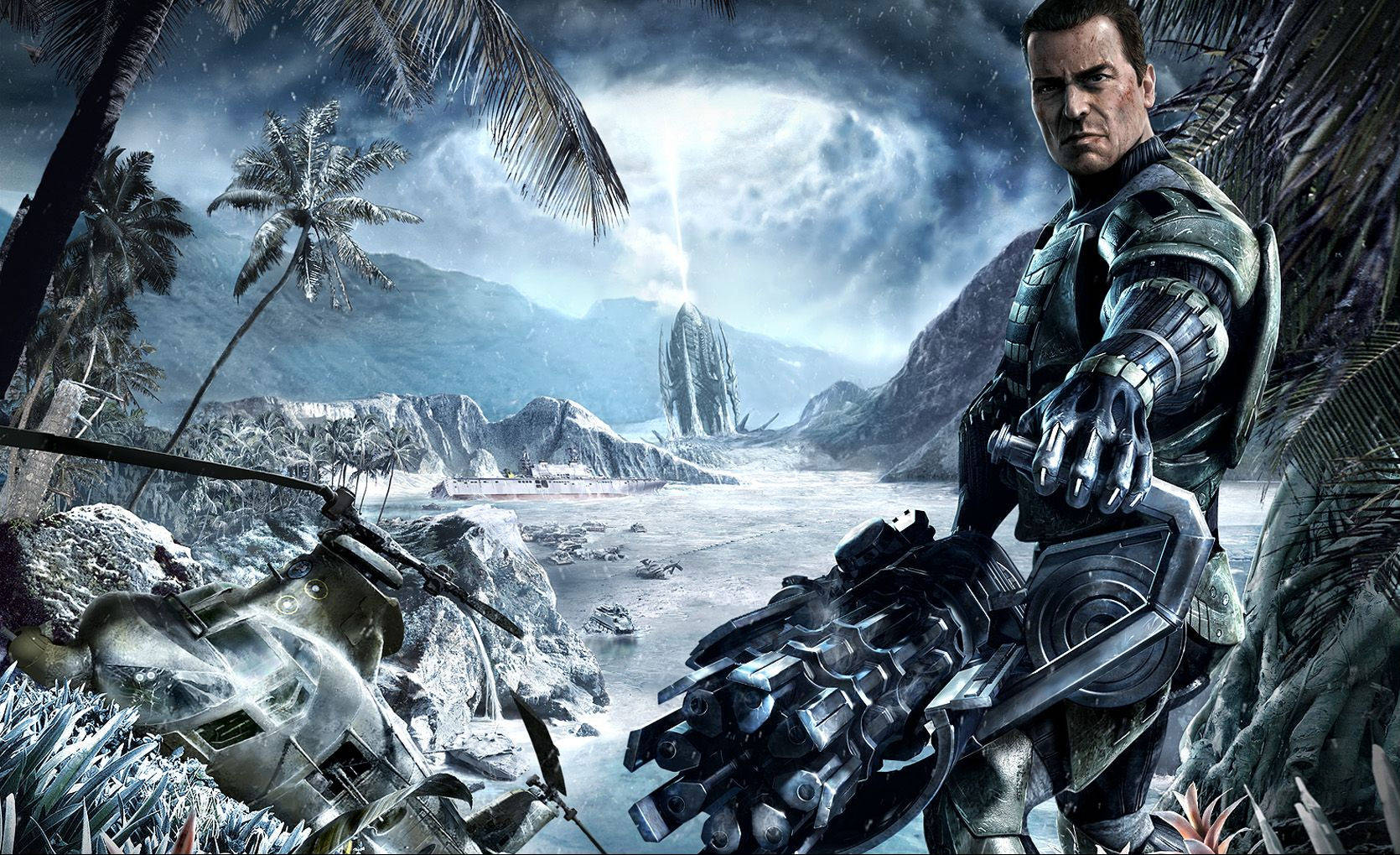 Crysis Warhead Snow Scene Wallpaper