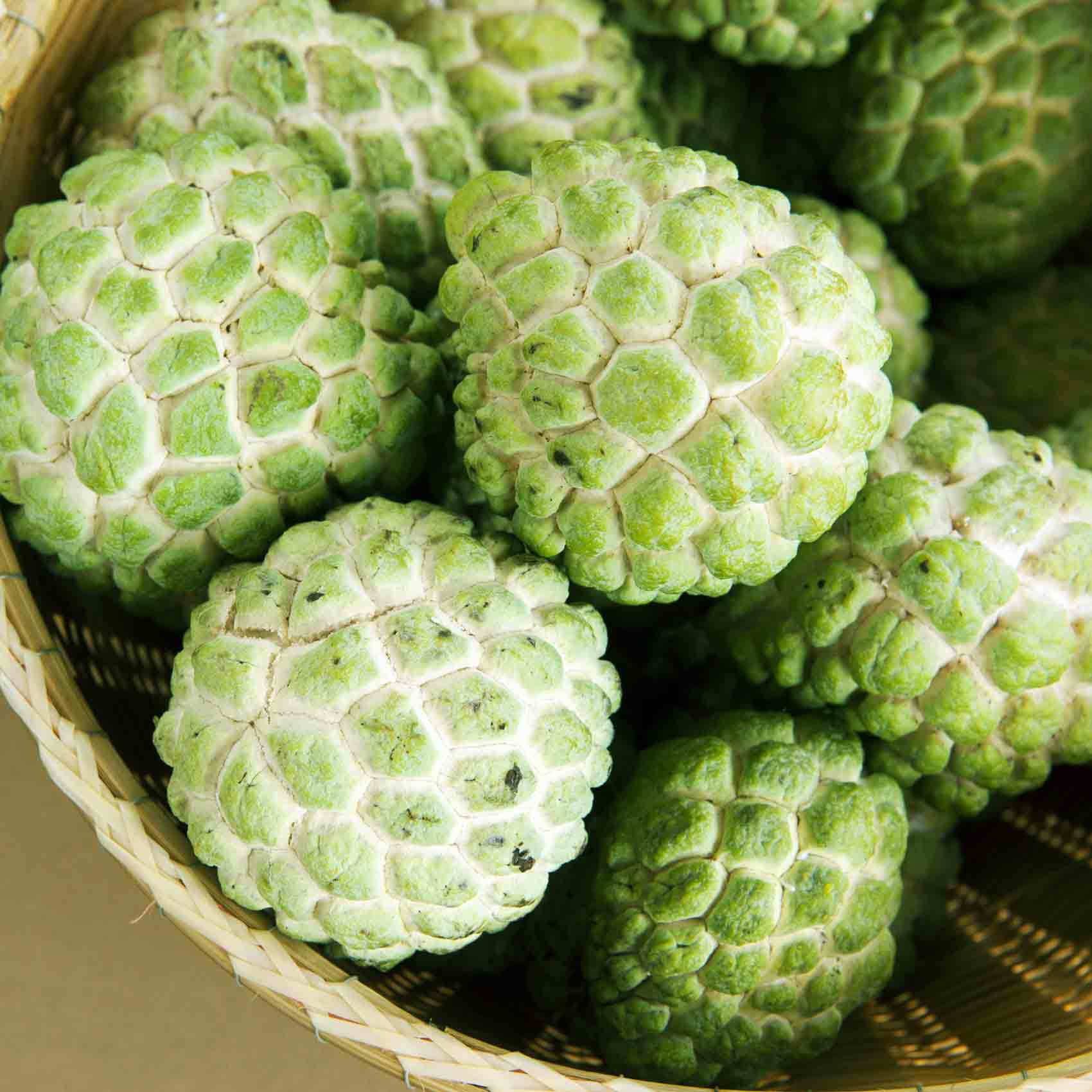 Custard Apples Inside A Basket Wallpaper