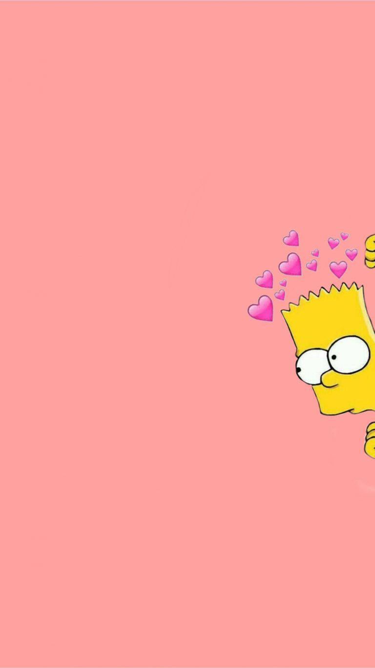 Cute Aesthetic Cartoon Bart Simpson Wallpaper