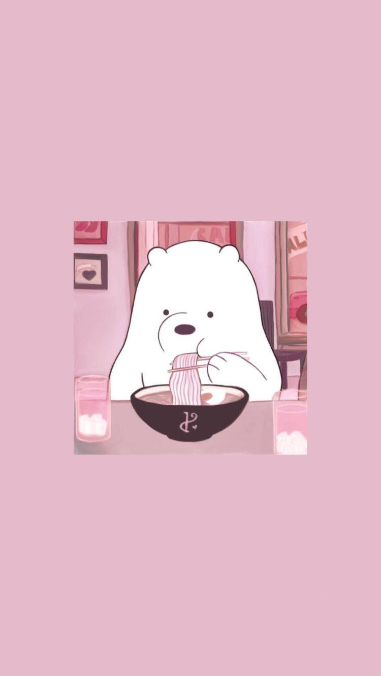 Cute Aesthetic Cartoon Ice Bear Wallpaper