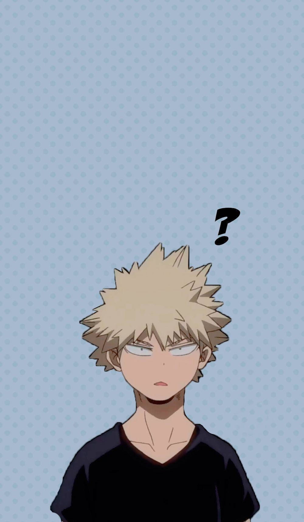 Cute Bakugou My Hero Academia Blue Aesthetic Wallpaper