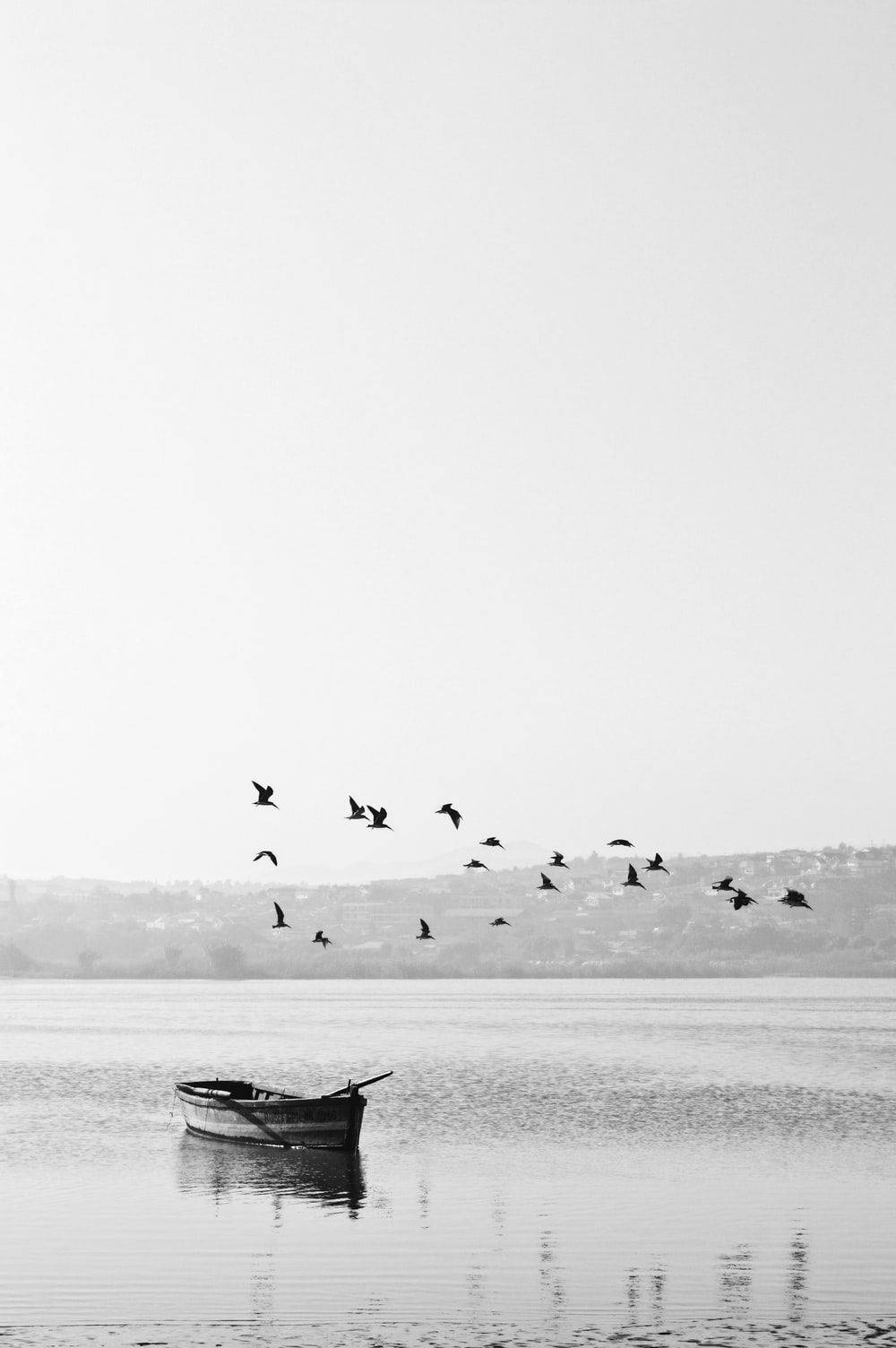 Cute Black And White Boat Wallpaper