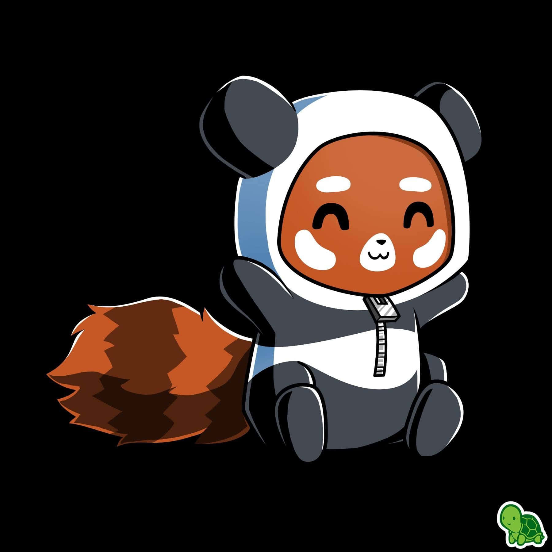 Cute Cartoon Panda Squirrel Wallpaper