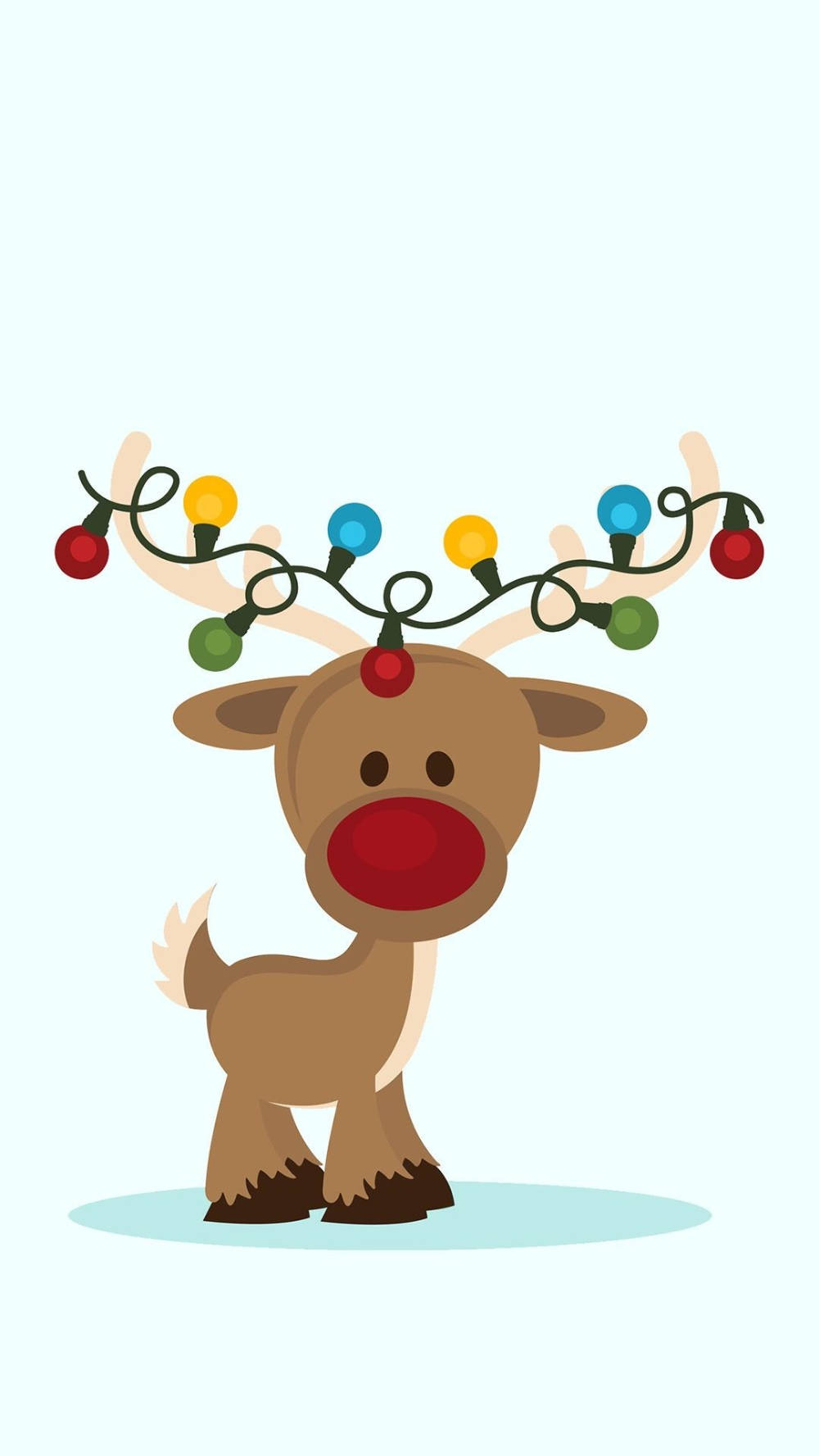 Cute Cartoon Reindeer Wallpaper