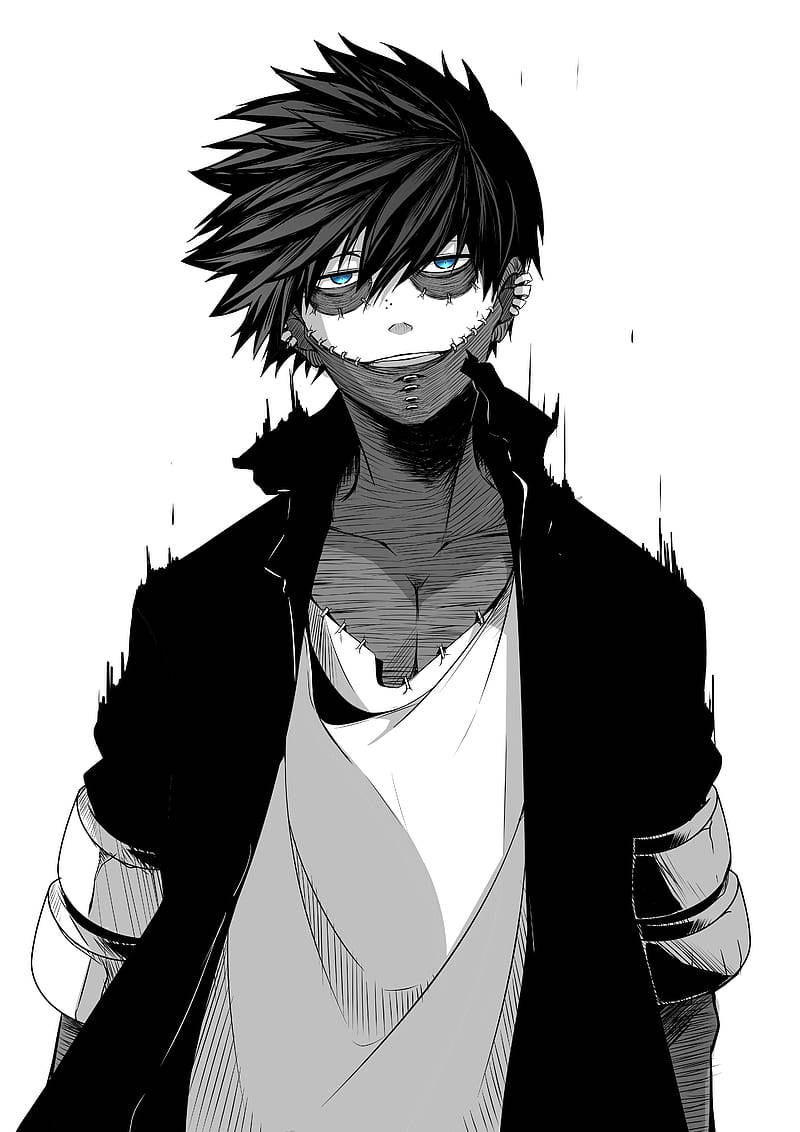 Cute Dabi Bw Sketch Wallpaper