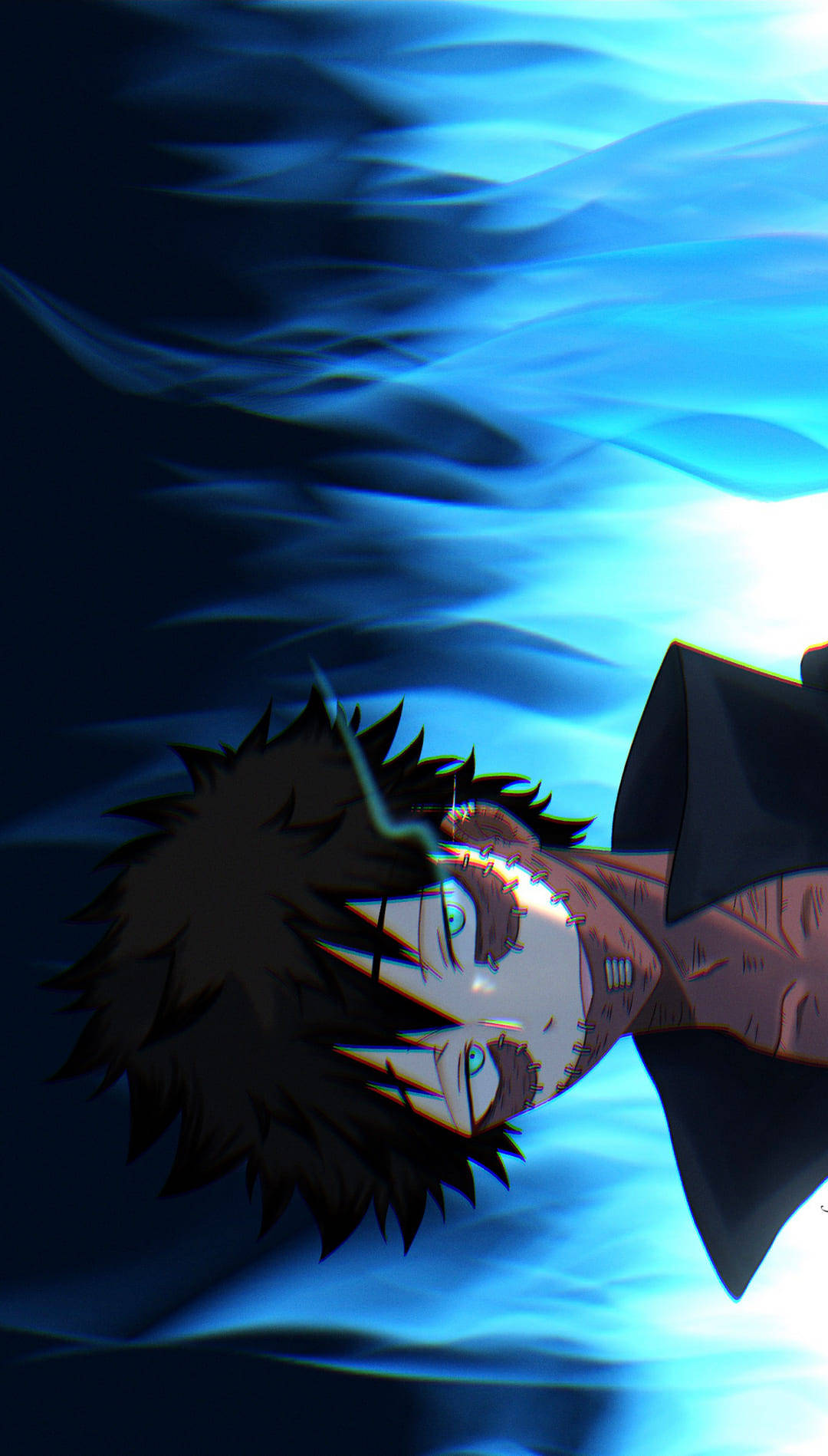 Cute Dabi On Blue Flames Wallpaper