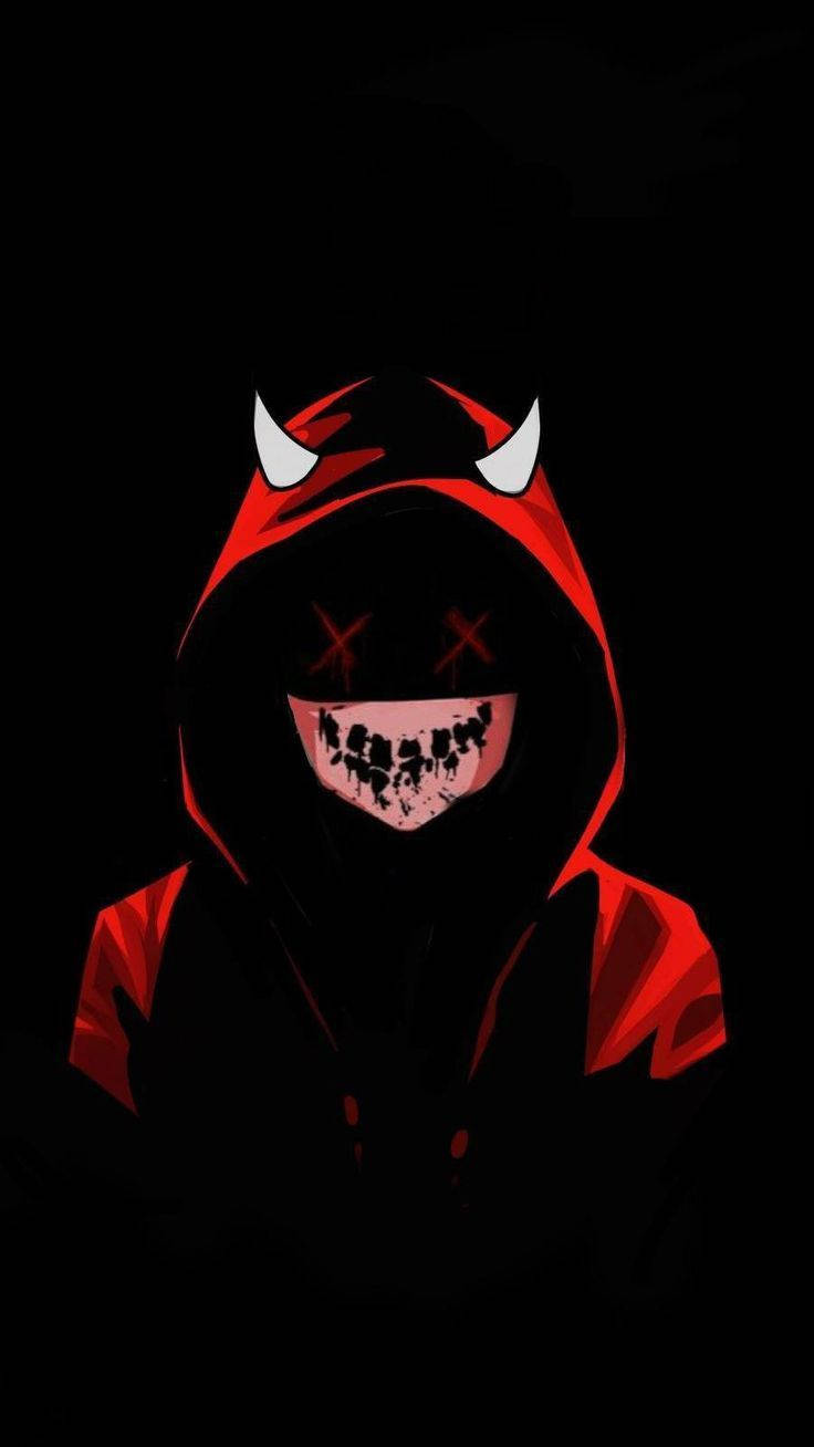 Cute Dark Red Hoodie Demon Wallpaper