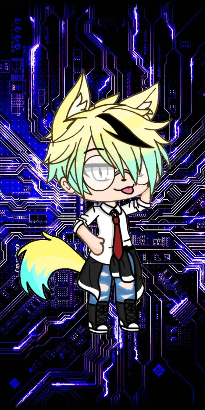 Cute Gacha Life Wolf Boy Wallpaper