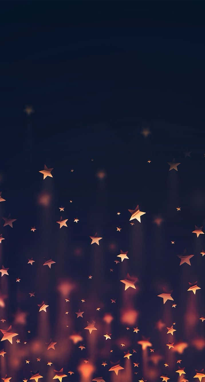 Cute Lock Screen Stars Black Background Wallpaper