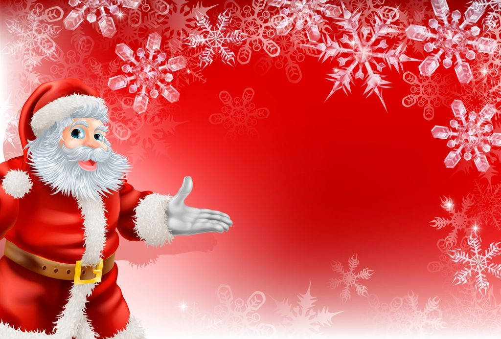 Cute Merry Christmas Santa Wallpaper