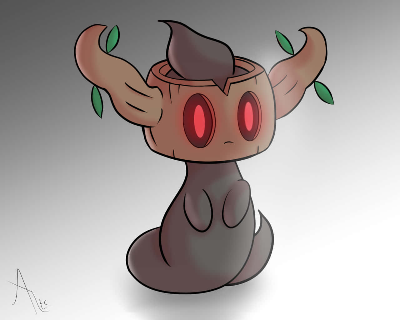 Cute Phantump Standing Art Wallpaper