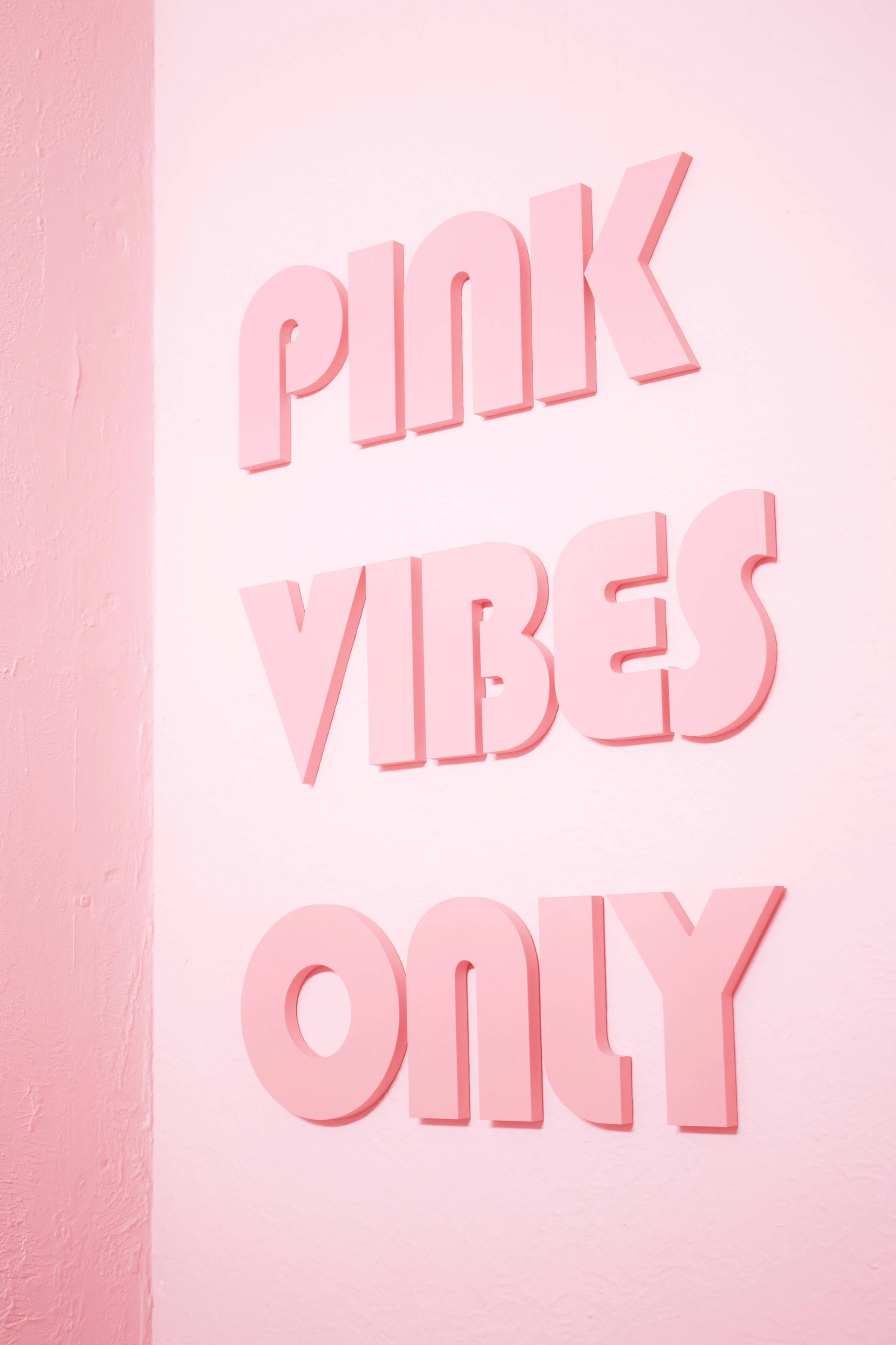 Cute Pink Aesthetic Vibes Only Wallpaper