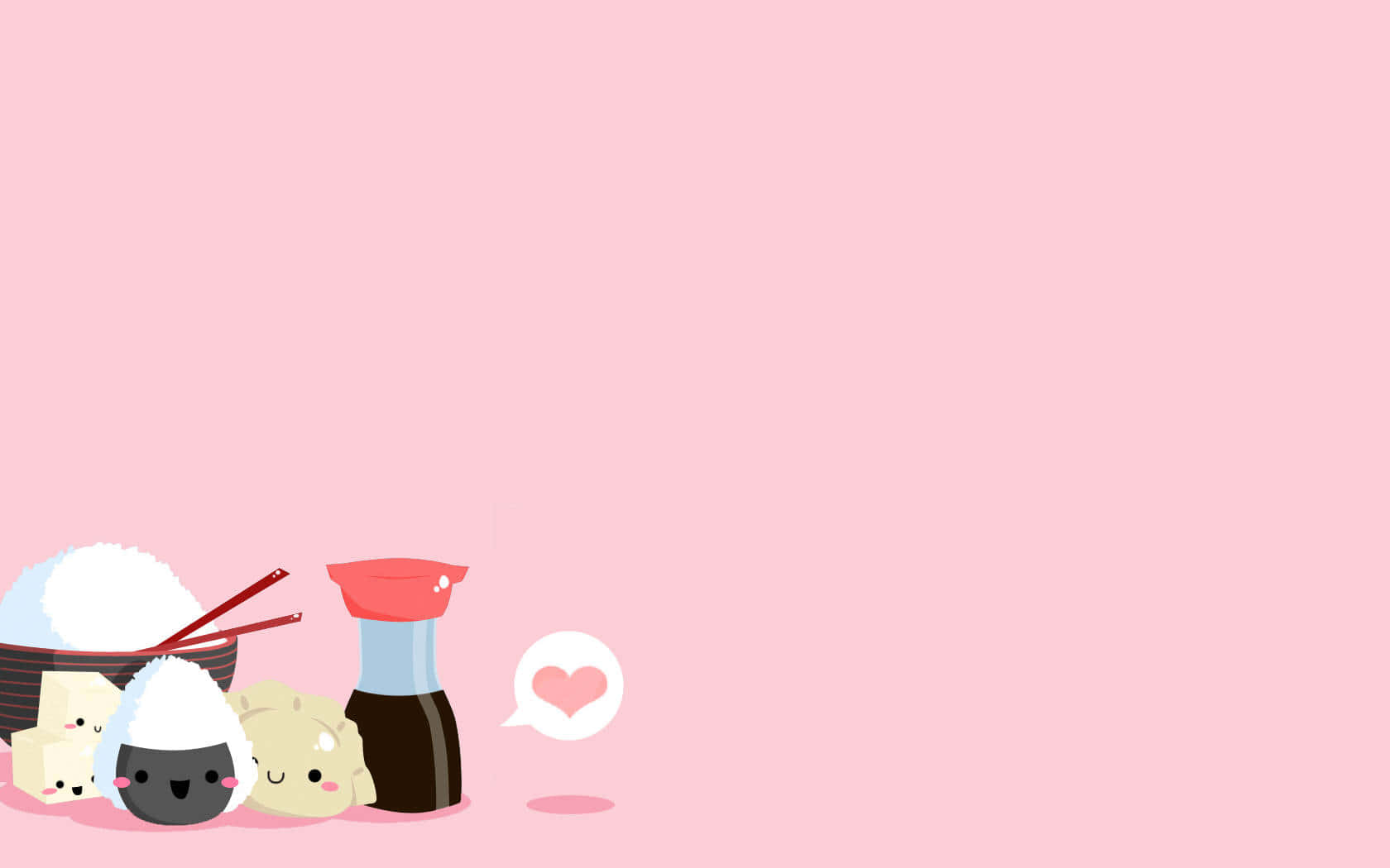 Cute Yummy Rice Ball Wallpaper