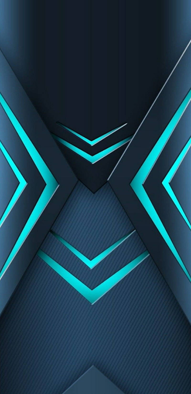 Cyan Metallic Arrow Patterns Wallpaper