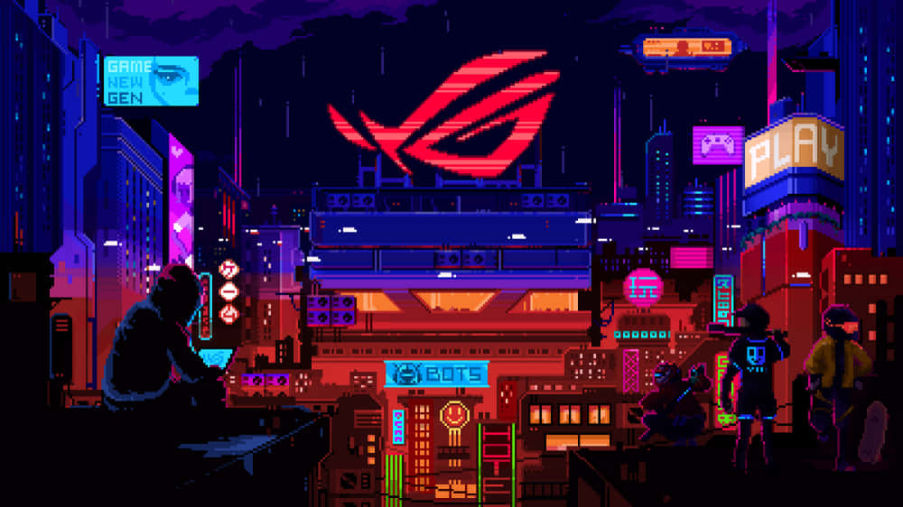 Cyberpunk Pixel Art 1000 X 562 Wallpaper