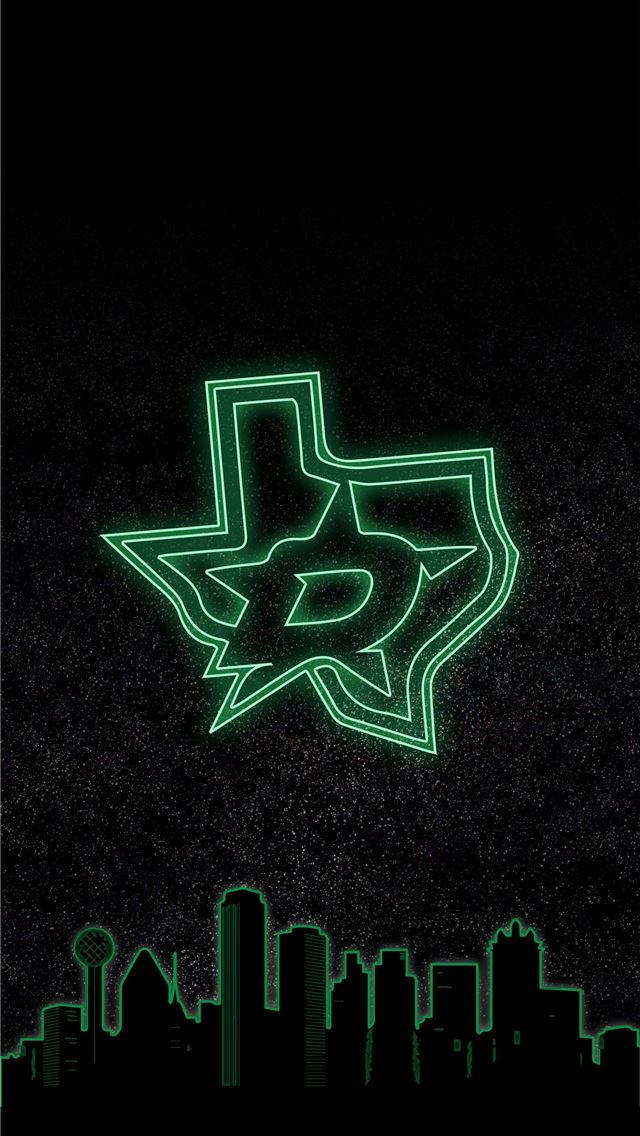 Dallas Stars Neon Light Logo Wallpaper