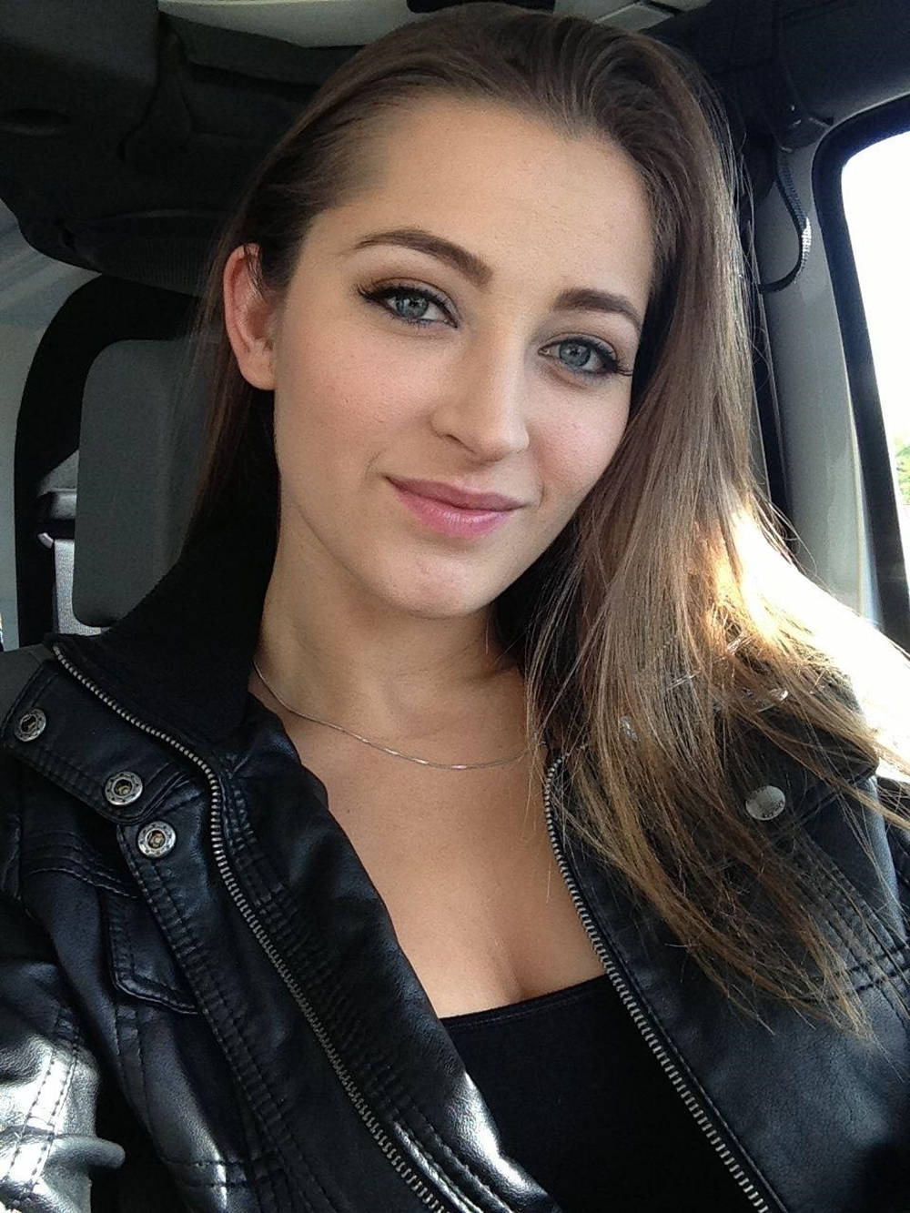 Dani Daniels Selfie In A Car Wallpaper