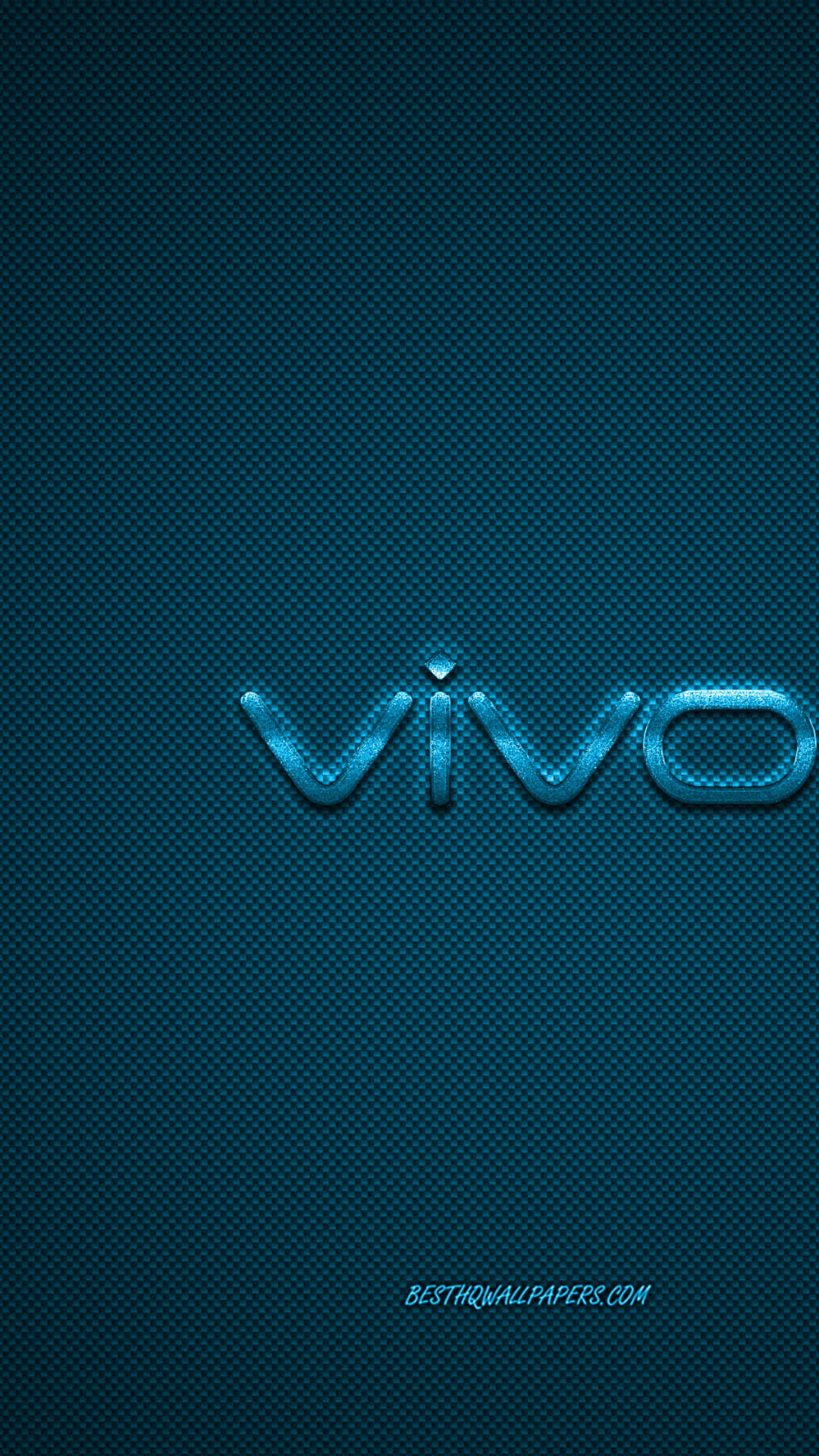 Dark Blue Vivo Logo Textured Wallpaper