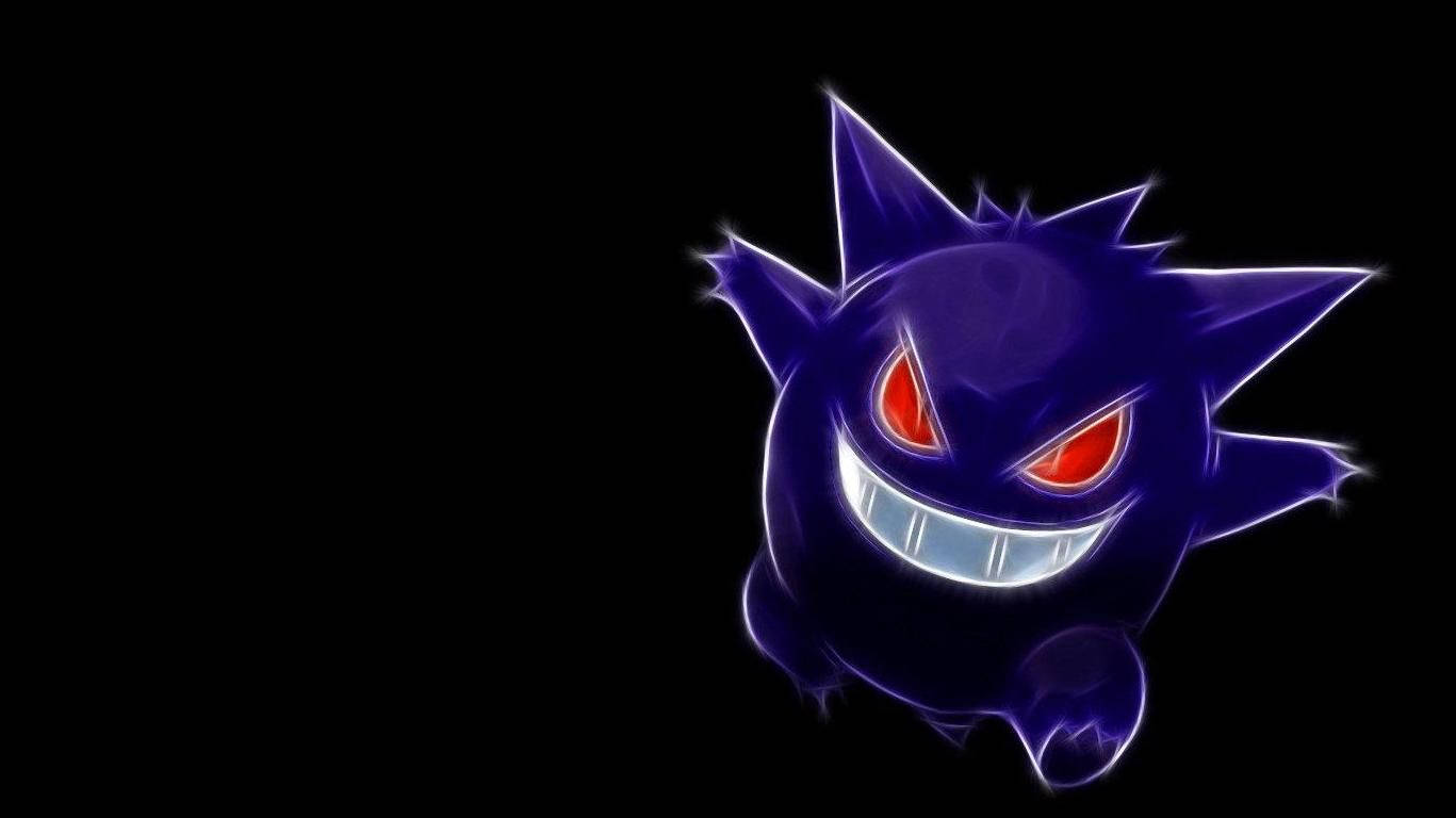 Dark Neon Gengar Wallpaper