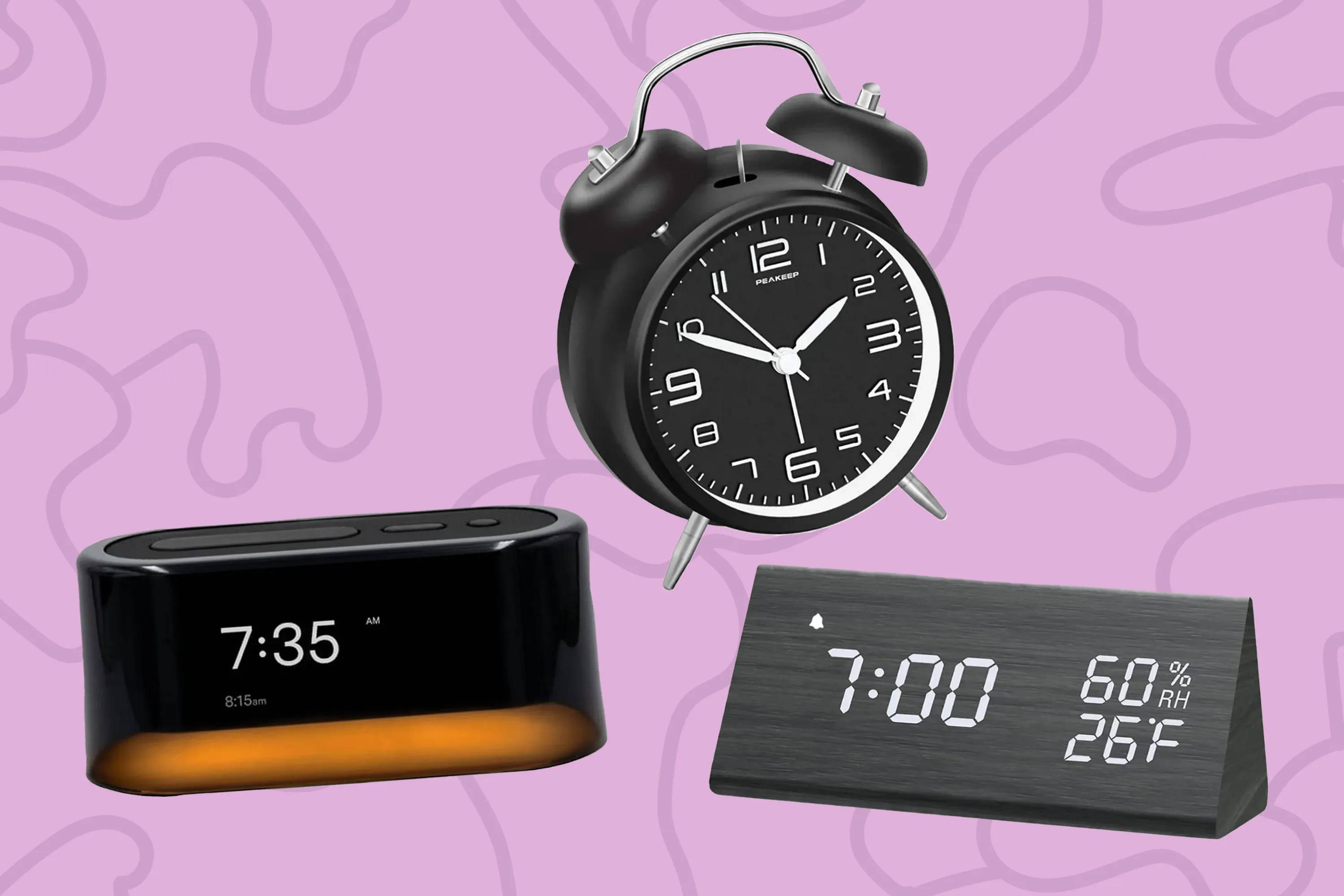 Dark Sleek Alarm Clocks Wallpaper