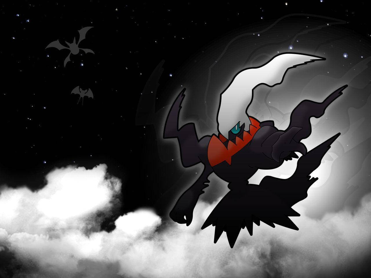 Darkrai At Night Sky Wallpaper