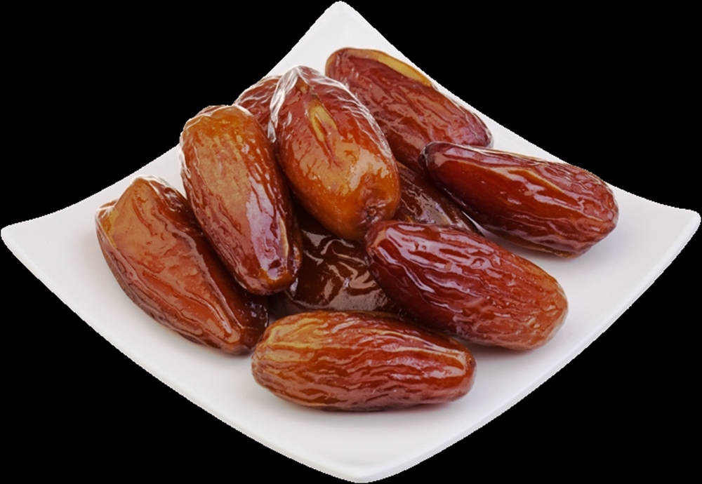 Dates On A Mini White Plate Wallpaper