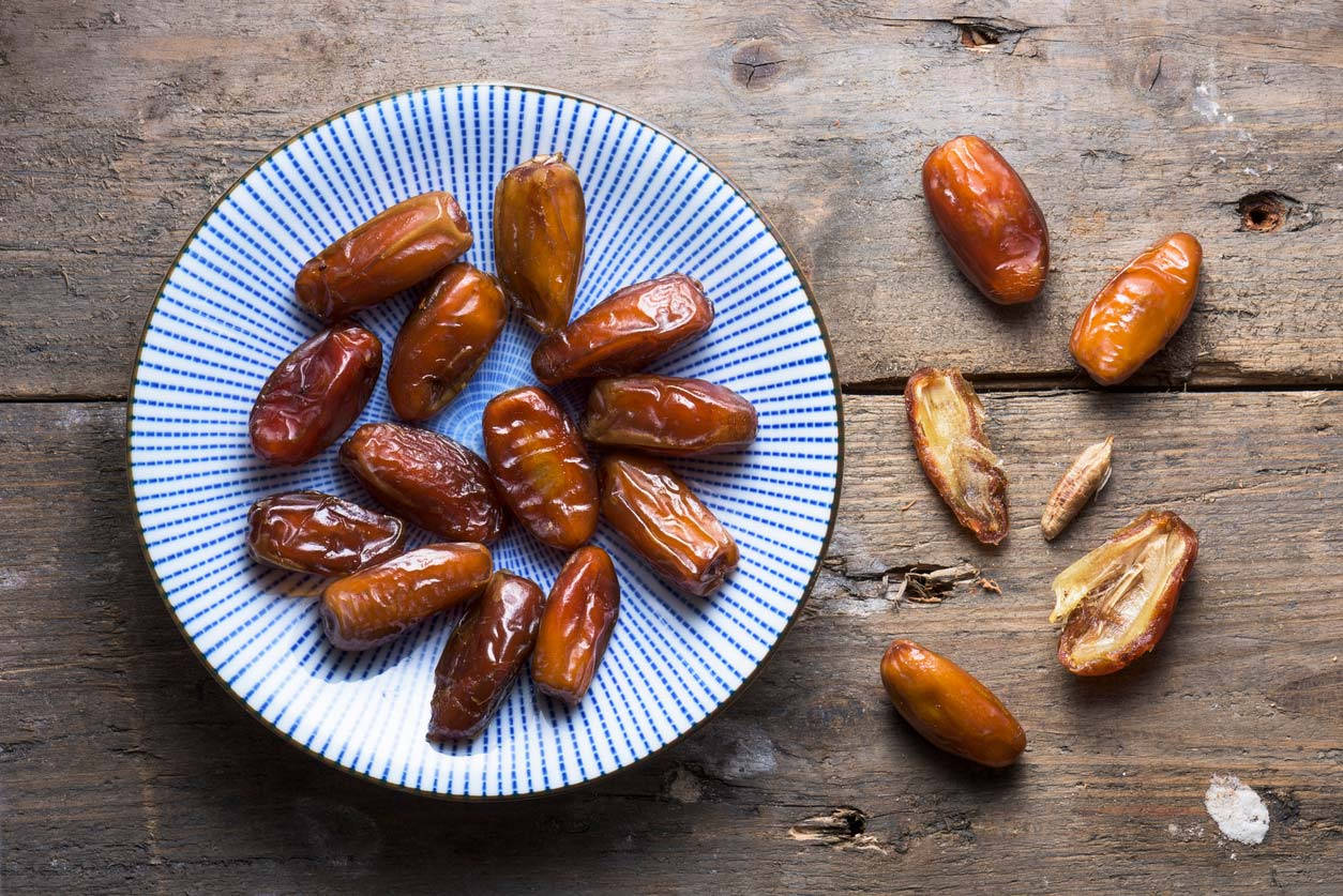 Dates Sliced Open Wallpaper