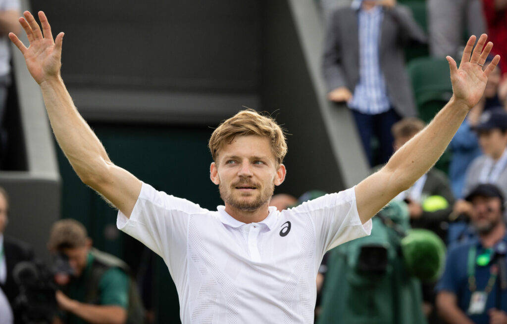 David Goffin Raising Arms Wallpaper