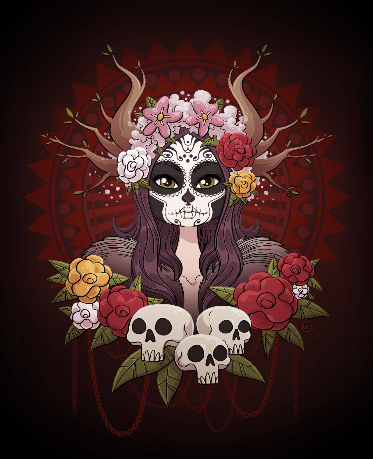 Day Of The Dead Cartoon Wallpaper