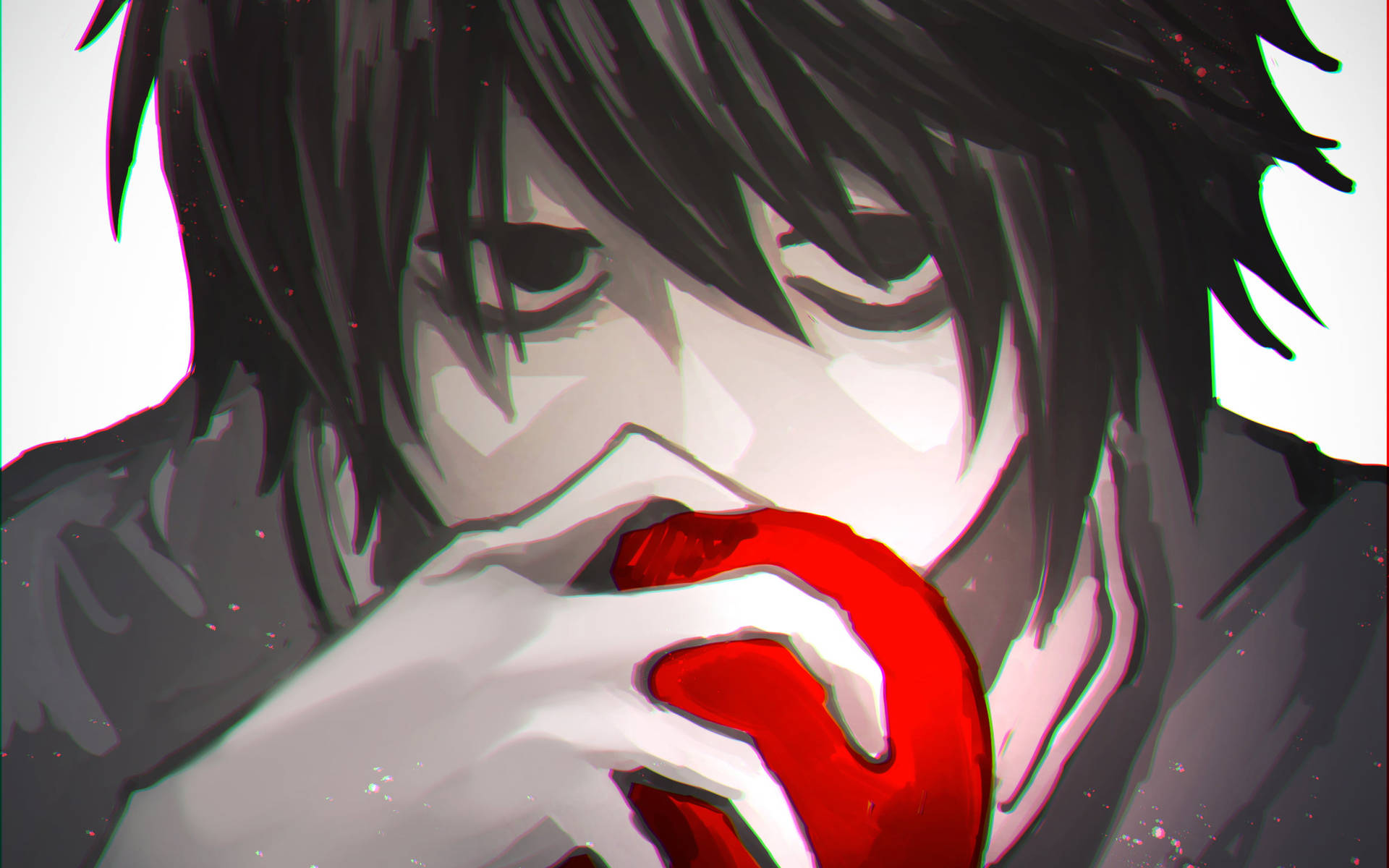 Death Note L And Apple Wallpaper