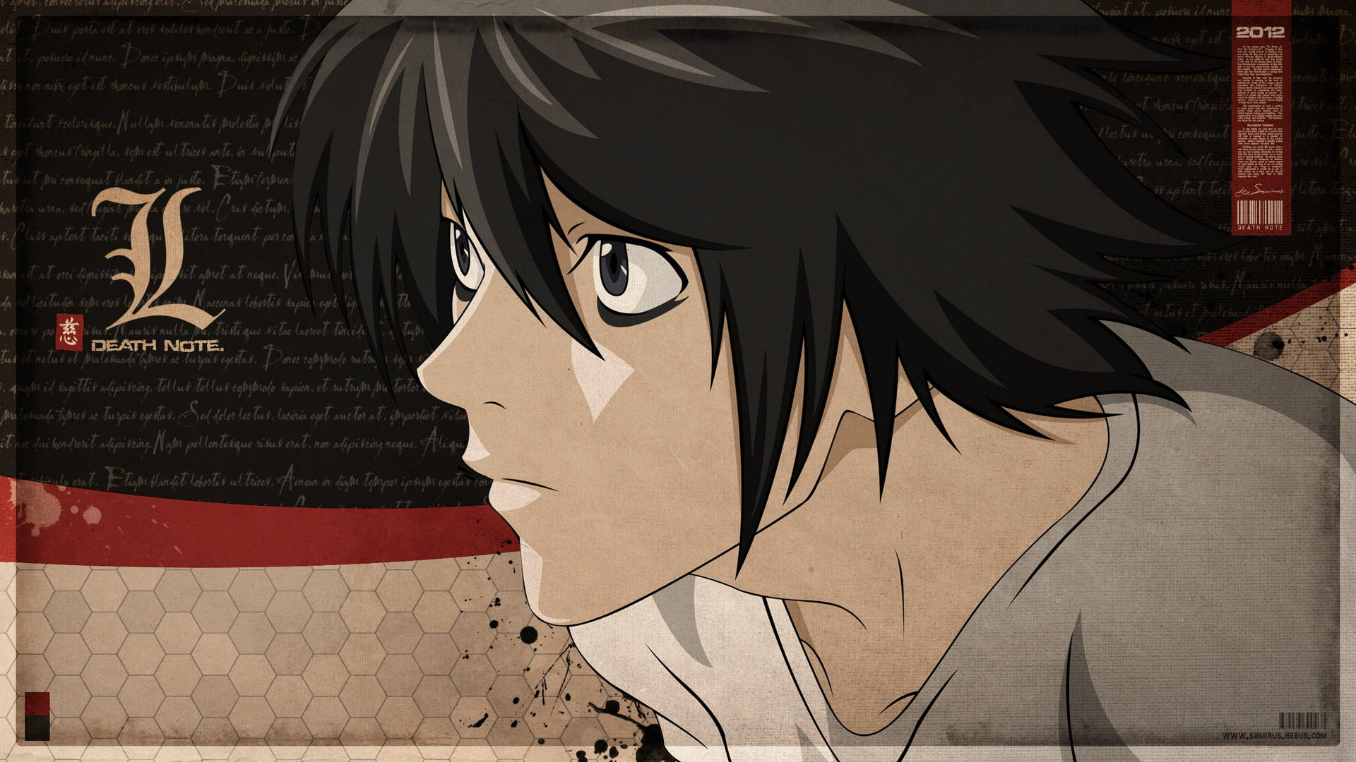 Death Note L Stoic Look Wallpaper