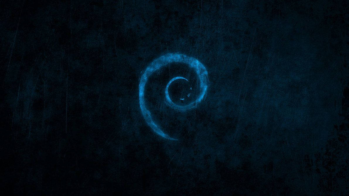 Debian Dark Blue Deviantart Wallpaper