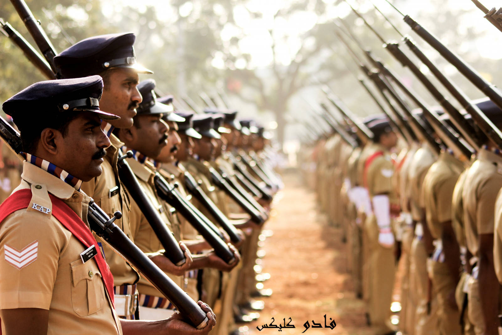 Dedicated Indian Police Forming Ranks Wallpaper