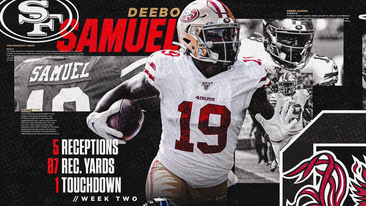 Deebo Samuel Football Infographic Wallpaper