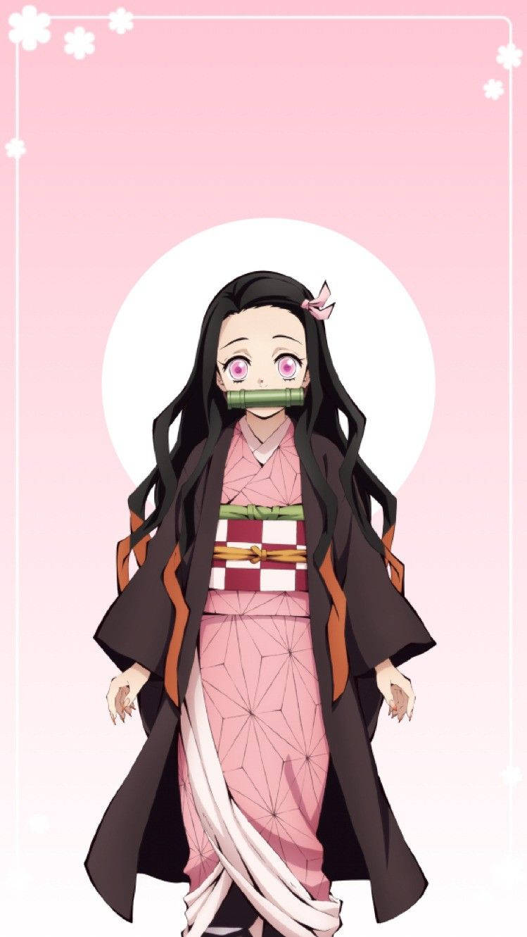 Demon Slayer Nezuko Cute Walking Wallpaper