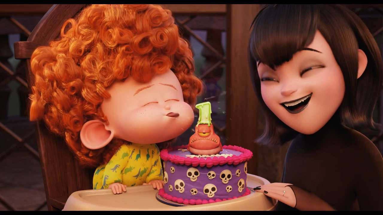 Dennis Blowing Birthday Cake Hotel Transylvania 2 Wallpaper