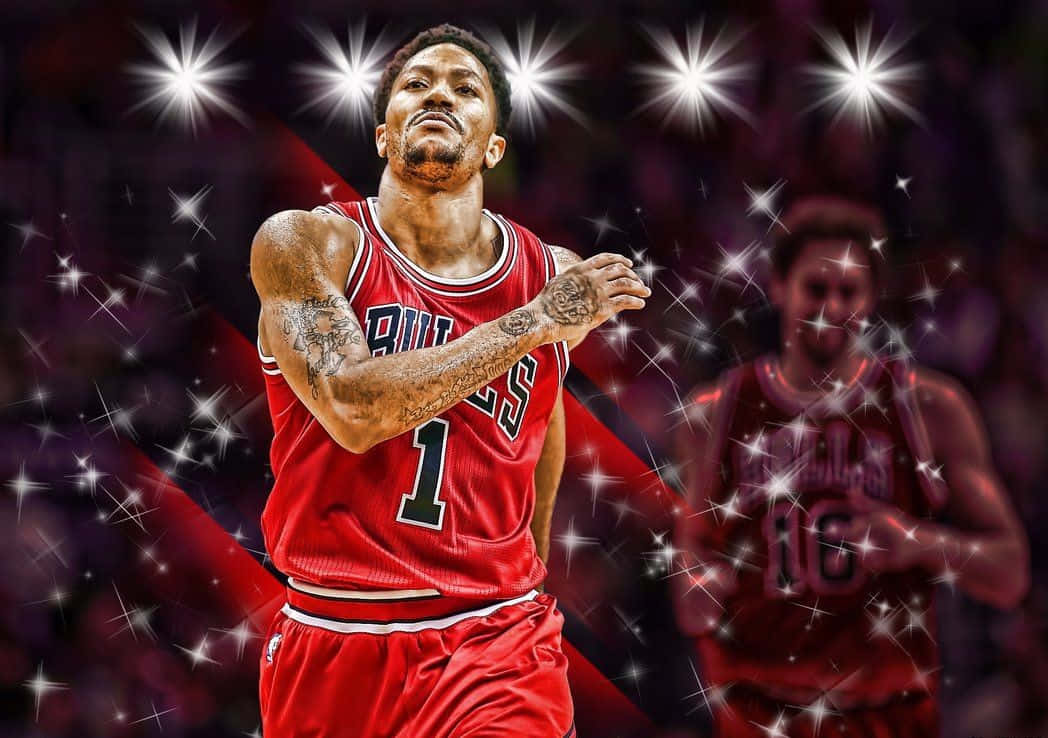 Derrick Rose Digital Portrait Wallpaper