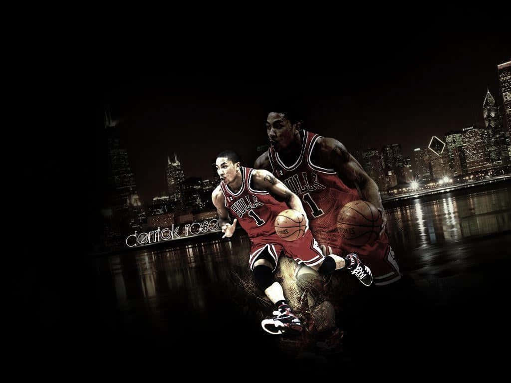 Derrick Rose Of The Detroit Pistons Wallpaper