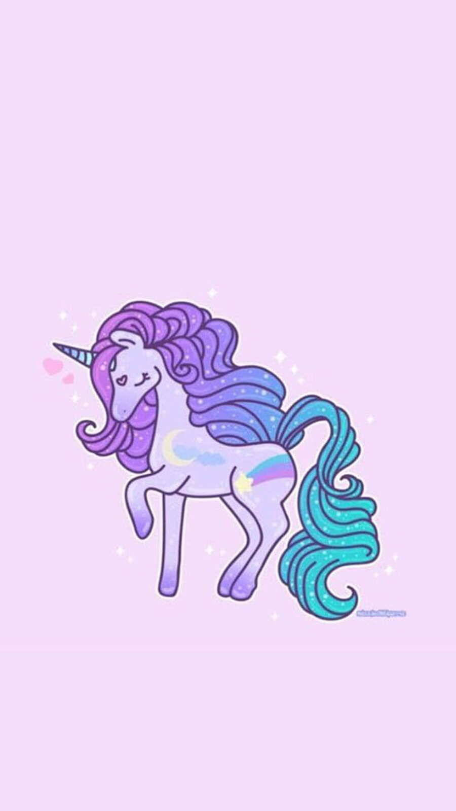 Digital Art Purple And Teal Galaxy Unicorn Wallpaper