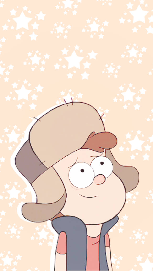 Dipper Pines Star Pastel Peach Wallpaper