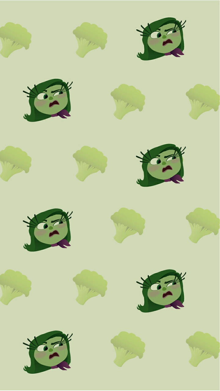 Disgust Inside Out Pattern Wallpaper