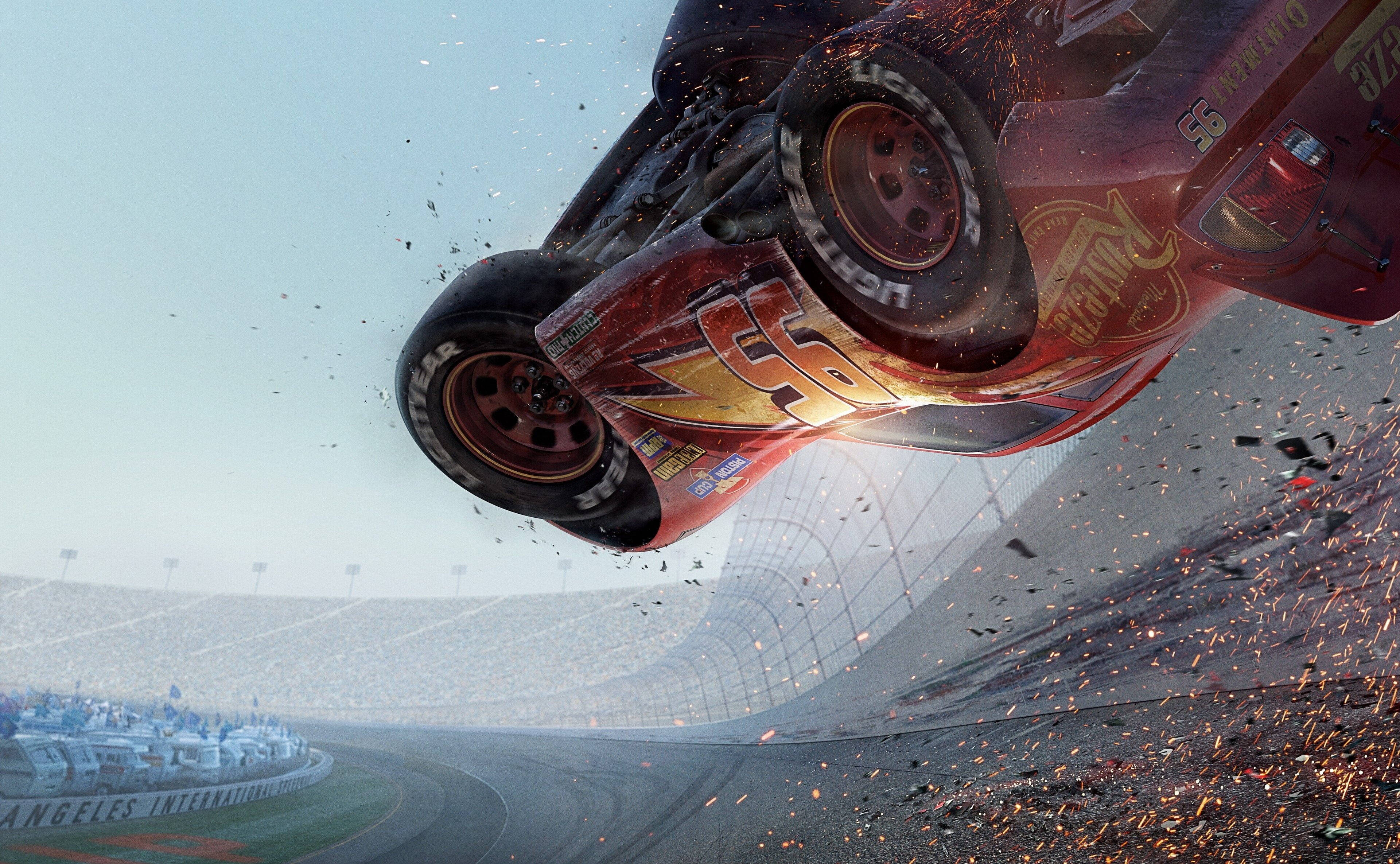 Disney Cars Lightning Crash Wallpaper