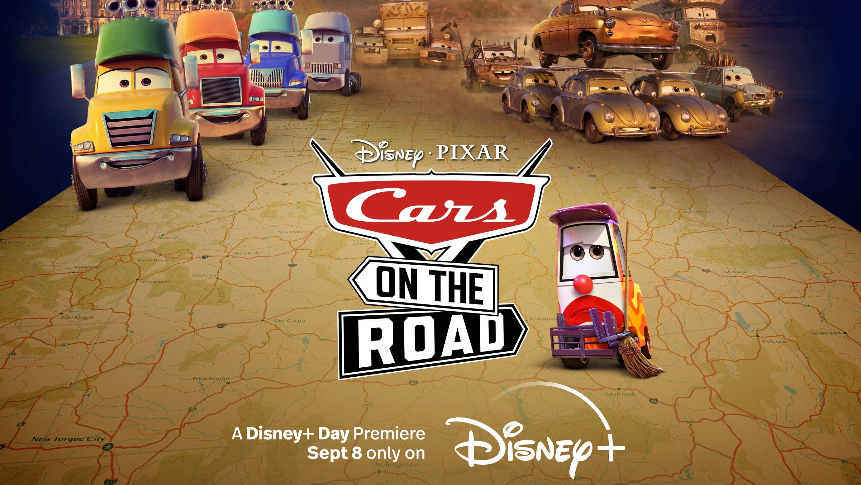 Disney Cars On The Road Wallpaper