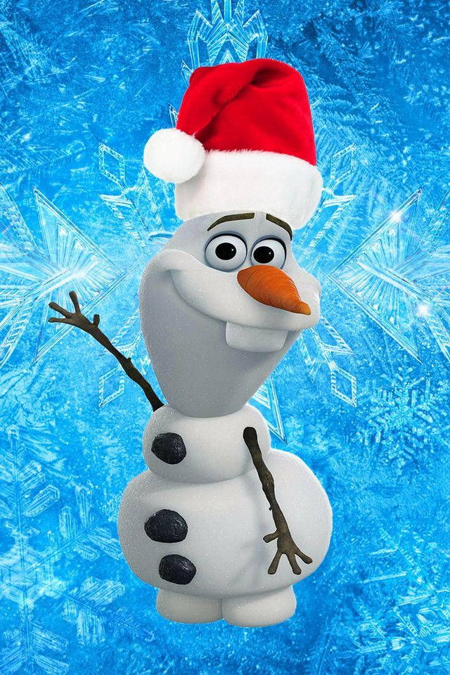 Disney Christmas Iphone Olaf In Frozen Wallpaper