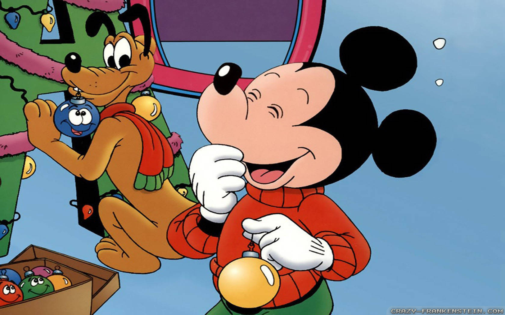 Disney Pluto And Mickey Wallpaper