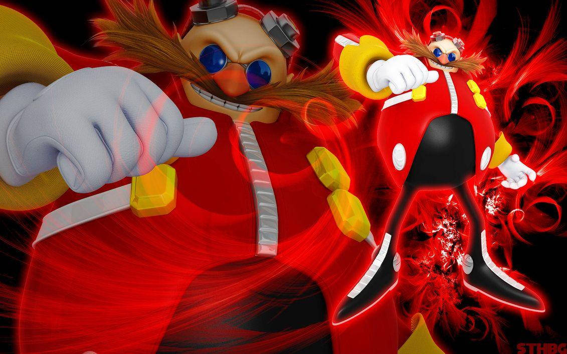 Doctor Eggman Overlay Graphic Wallpaper