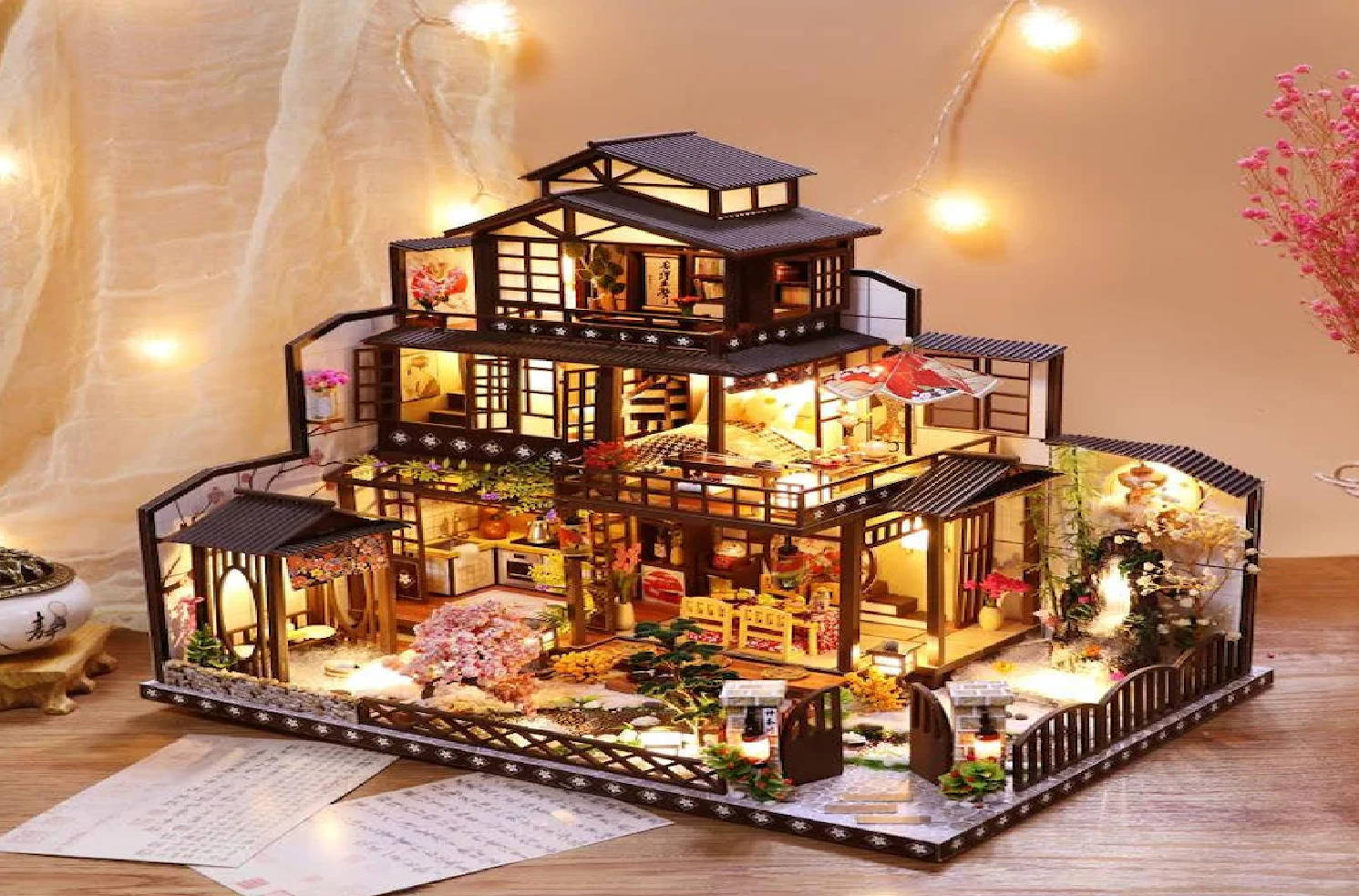 Dollhouse Japanese Miniature House Wallpaper