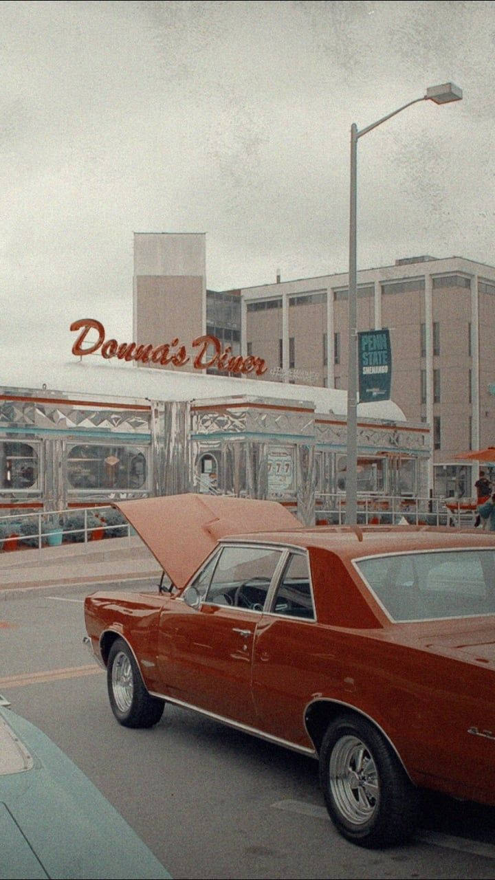 Donna's Diner Retro Aesthetic Iphone Wallpaper