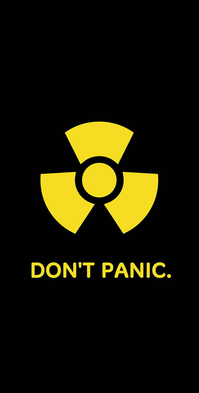 Don’t Panic Hazard Symbol Wallpaper